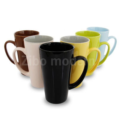 Glazed Porcelain Glossy Pure Color Coffee Mug - GC2024