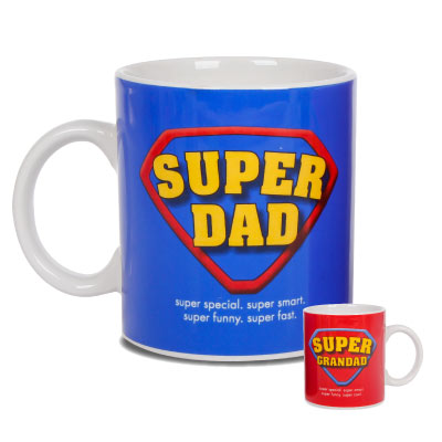 Super Dad & Super Grandad Porcelain Glossy Coffee Mug - GC1119