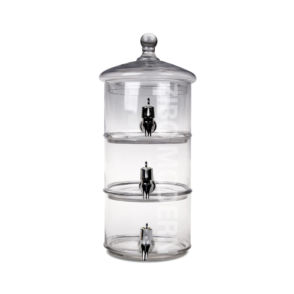 0.5 Gallon Each Three Layers Glass Beverage Drink Dispenser - GB069