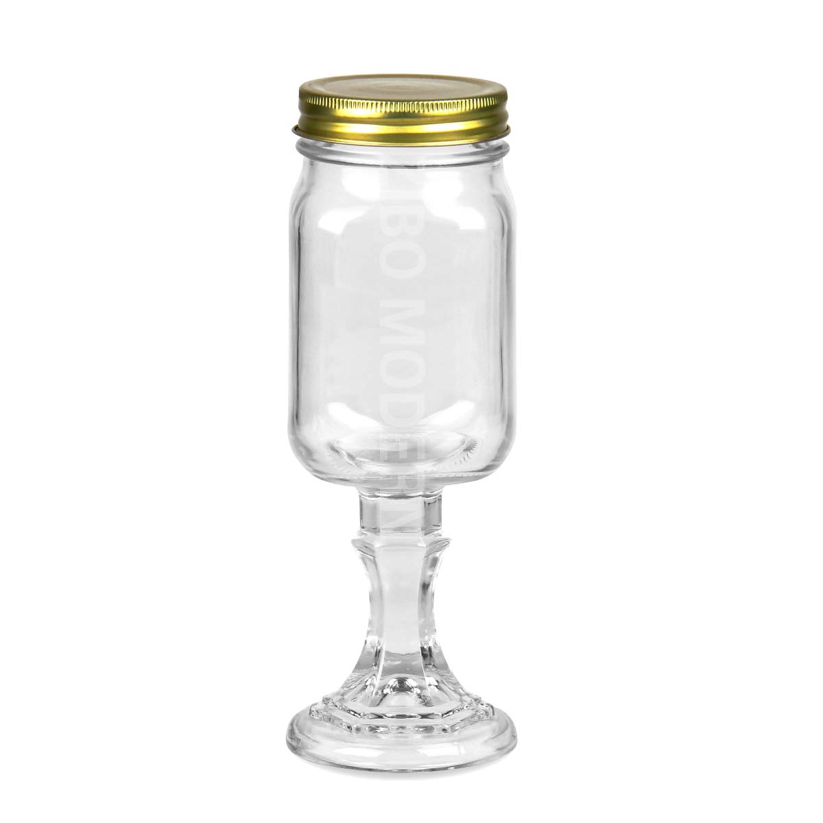 Handless Clear Mason Jar Wine Glass Stemware