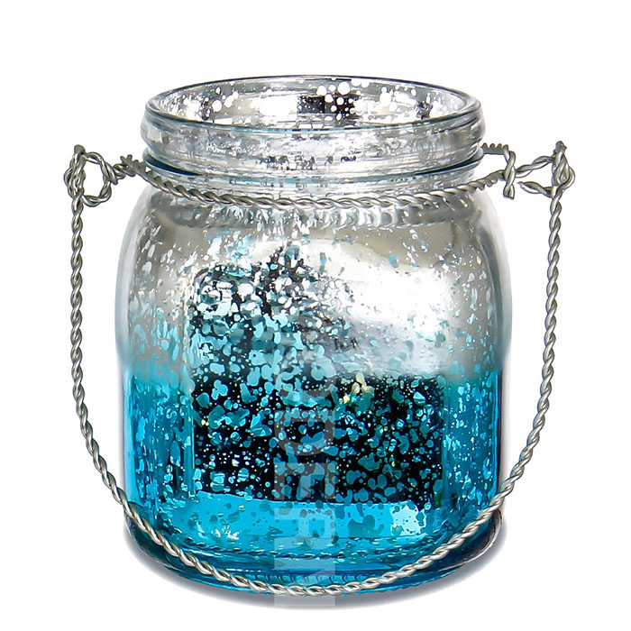 Colorful Romantic Mercury Votive Glass Mason Jar Candle Holders