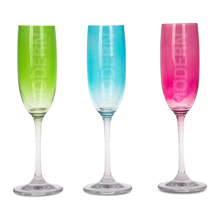 Multi colored Stemware Wine Glasses