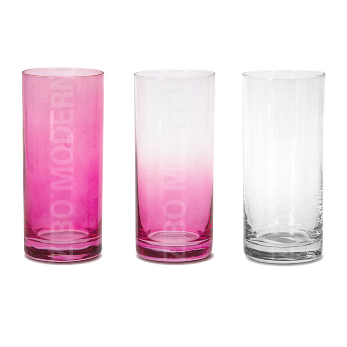 Colorful Glass Beverage Drinking Tumblers