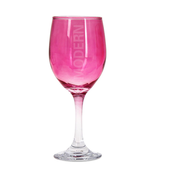 13oz Multi Colored Stemware Wine Glasses