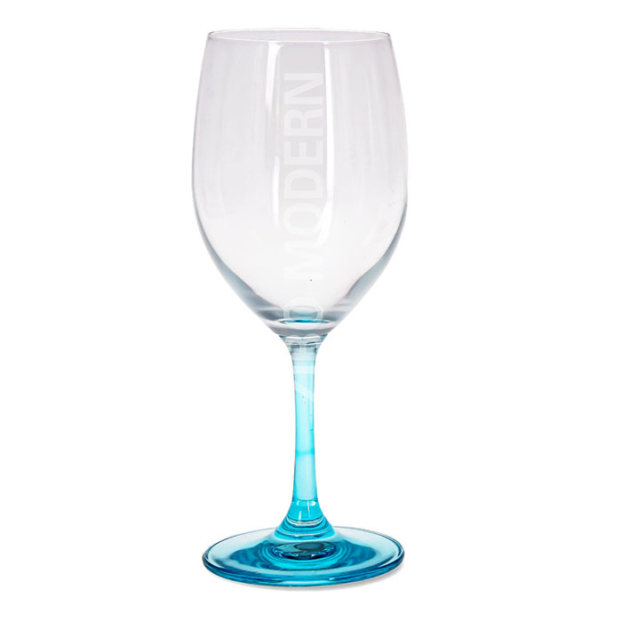 14oz Multi Colored Stemware Wine Glasses