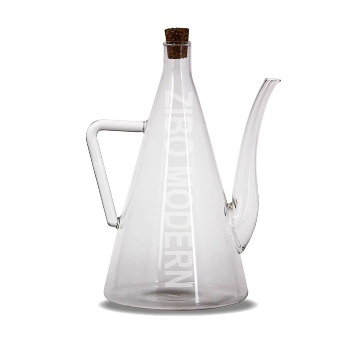 Handblown Glass Olive Oil / Vinegar Cruet - Oil and Vinegar Holder 560/300ml