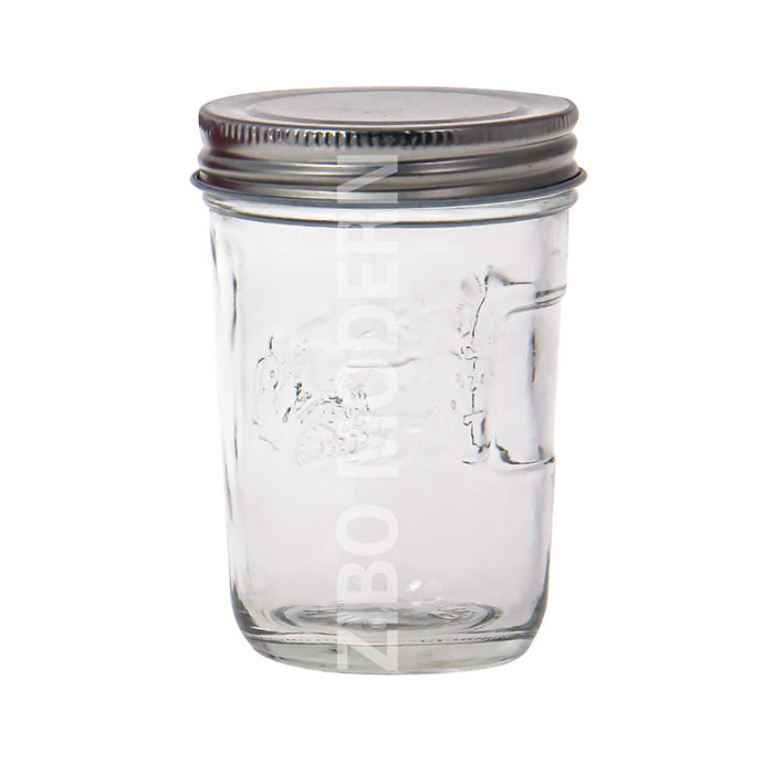 Mason Jar Storage Glass jamJars With Metal Lid