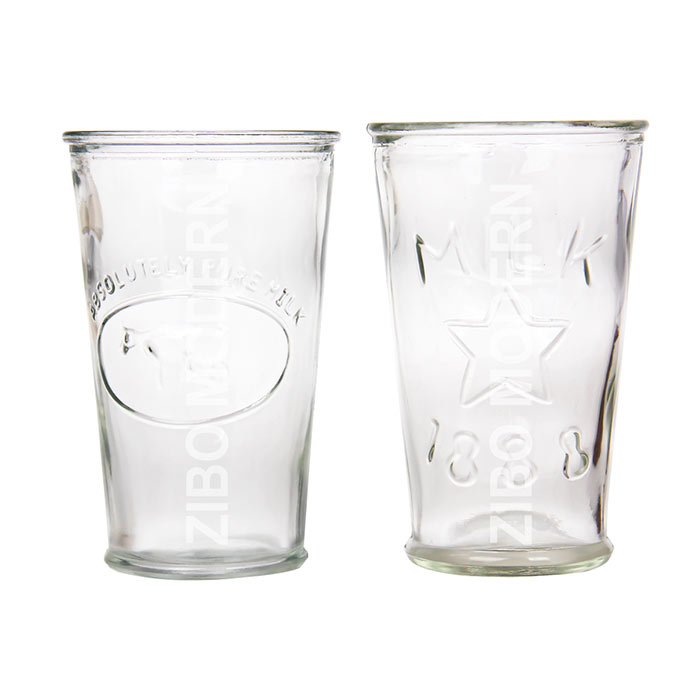 9 oz Rooster Italian Hiball Glass - Milk DOF Italian ,Drinking Tumblers