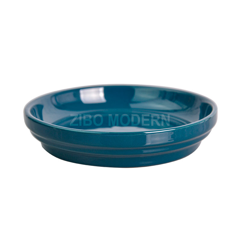 6.6 Inch Colored Stoneware Heavy Enough Cat Food Dish