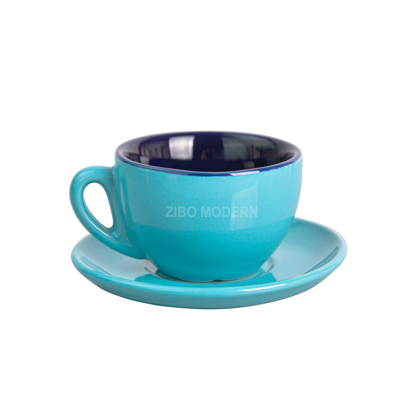 3 Oz /100 ML Customizable Cute Candy Colors Porcelain Coffee/Tea Cup With Saucer - Lady Coffee Cup Set