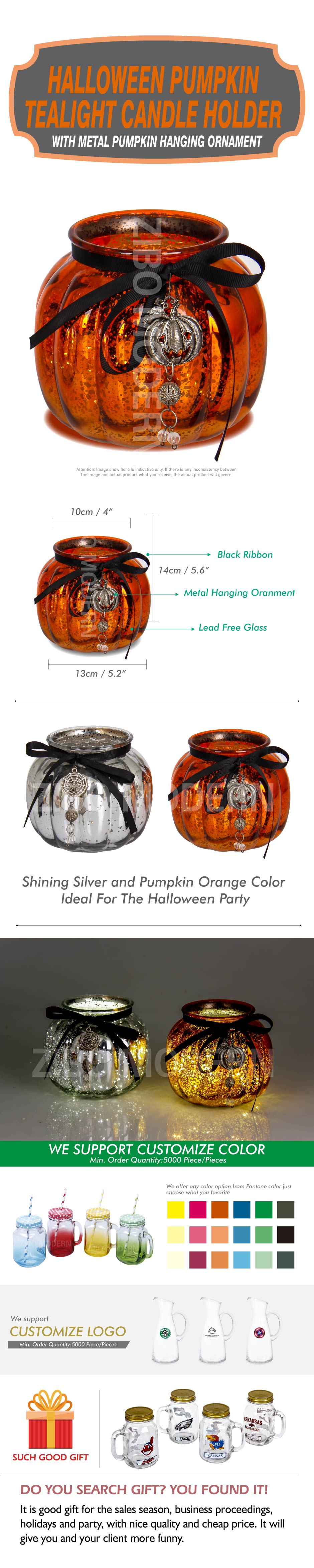 Halloween Pumpkin Tealight Candle Holder