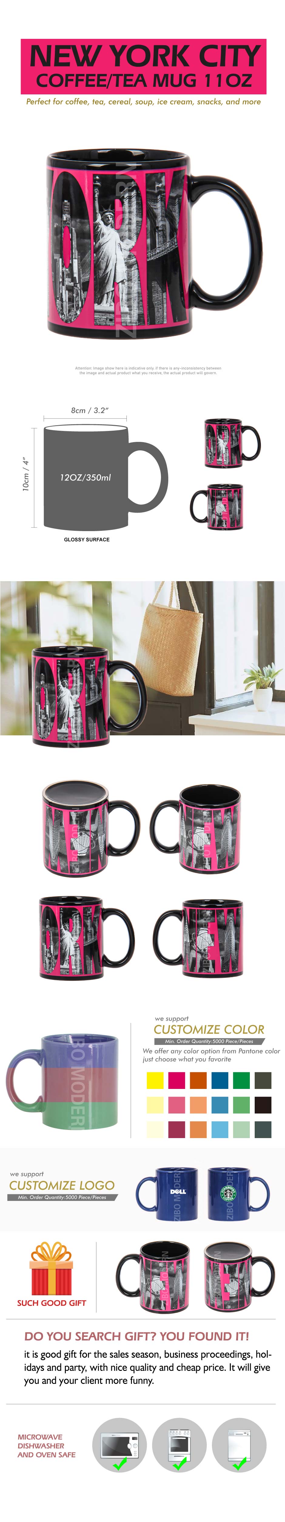 New York City Coffee/Tea Mug 11oz Perfect for coffee, tea, cereal, soup, ice cream, snacks, and more Pocerlain mugs cups drinkware chocolate milk tea mugs