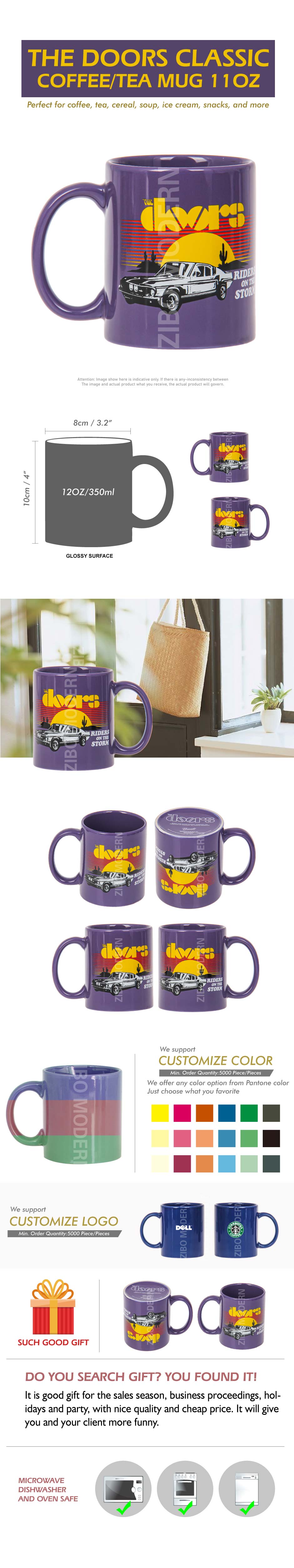 The Doors Classic Coffee/Tea Mug 11oz Perfect for coffee, tea, cereal, soup, ice cream, snacks, and more Pocerlain mugs cups drinkware chocolate milk tea mugs