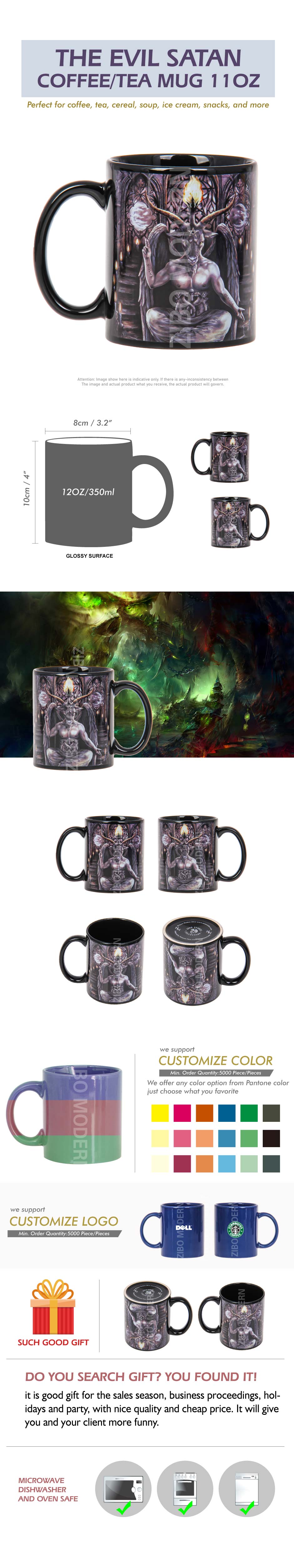 The Evil Satan Coffee/Tea Mug 11ozPerfect for coffee, tea, cereal, soup, ice cream, snacks, and more Pocerlain mugs cups drinkware chocolate milk tea mugs