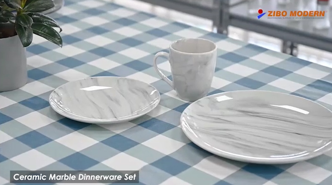 Marble-Dinnerware-Set